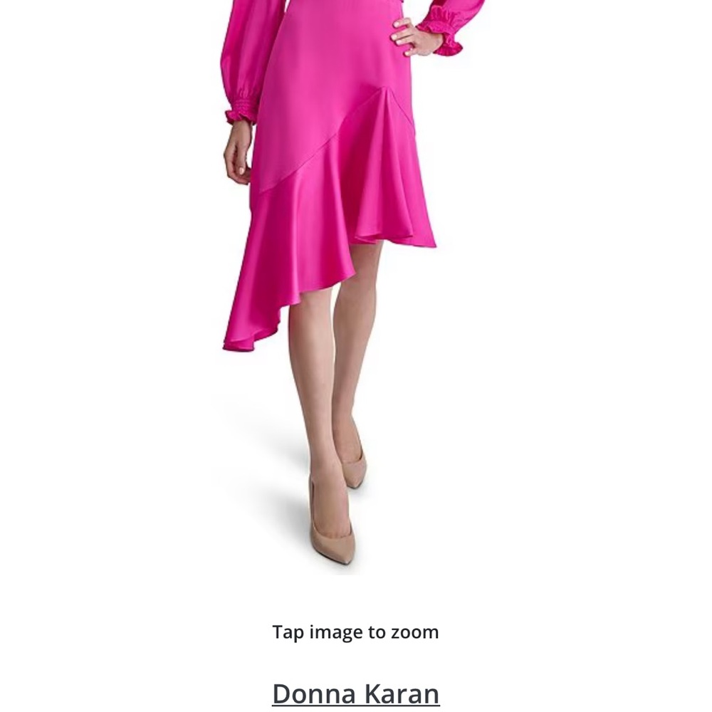 Elegant Red DKNY Women's Dress - Picture 4 of 6